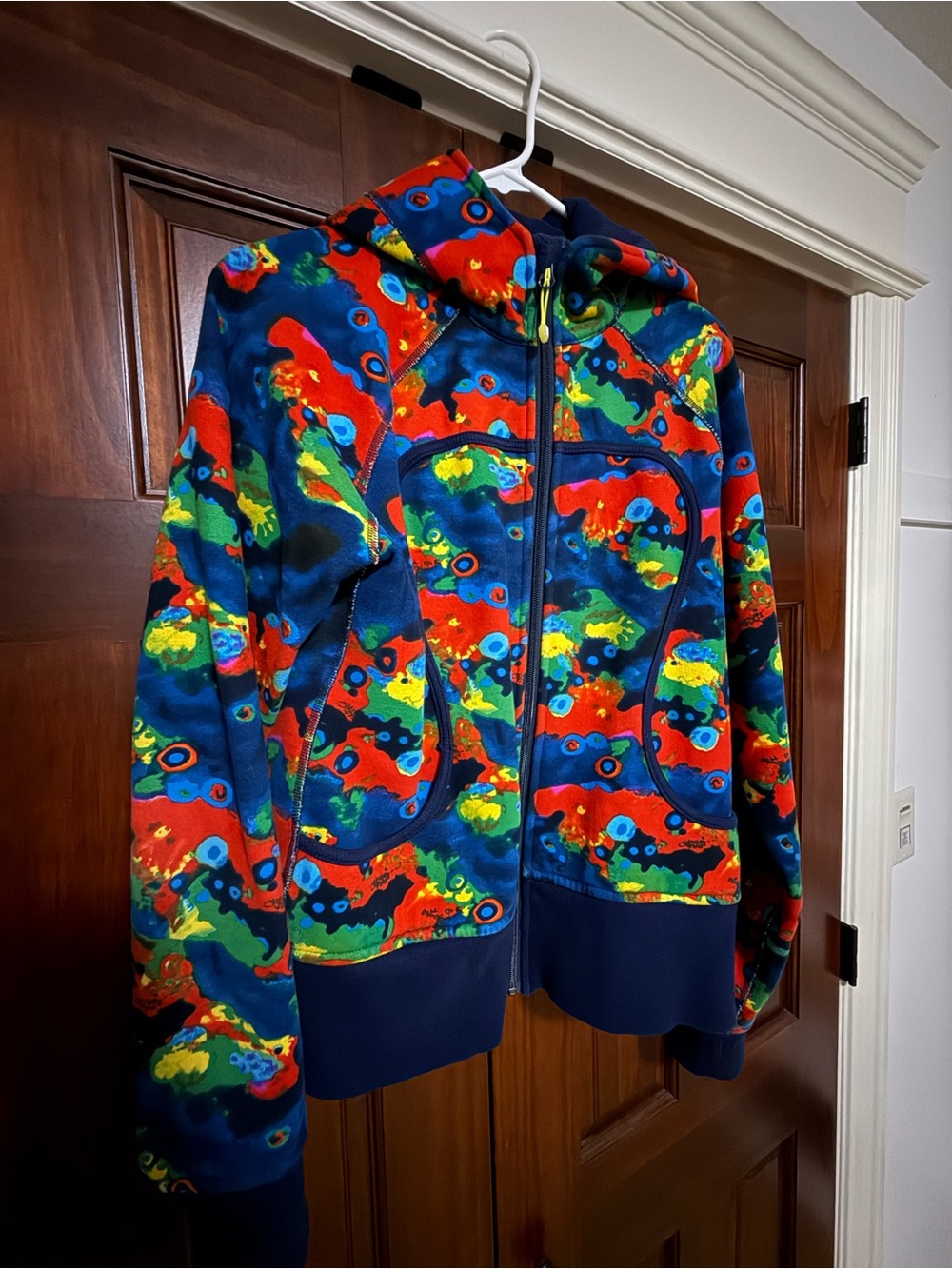 lululemon athletica Multicolor Abstract Print Zip Hoodie - Navy Base